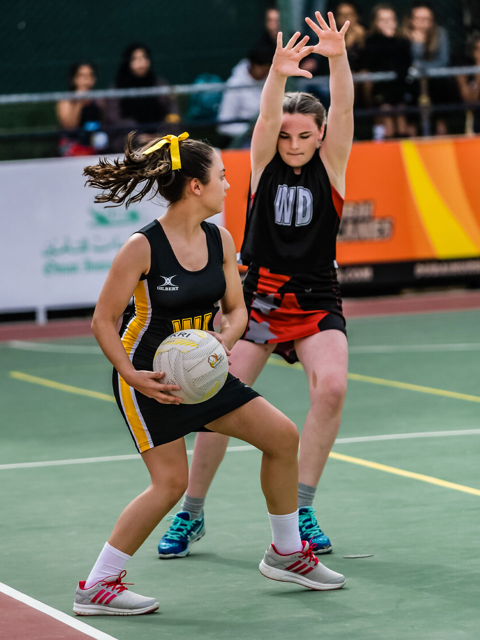 Girls playing Netball in Dubai